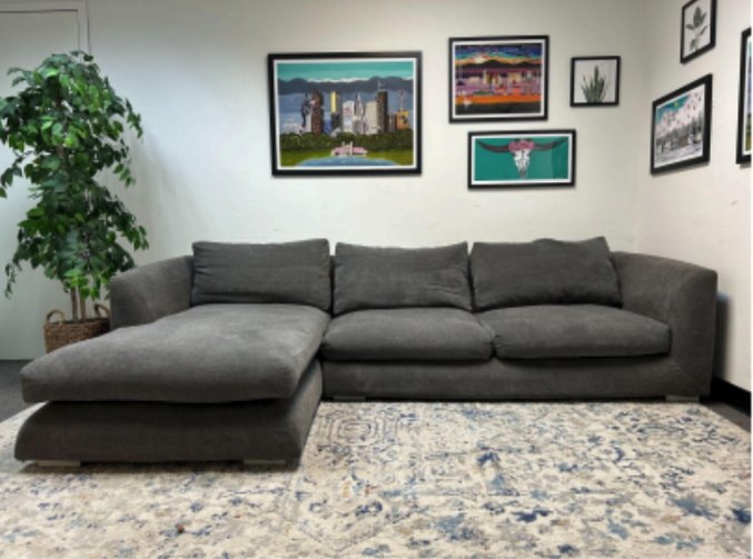 Gray Mario Capasa Chaise Sectional