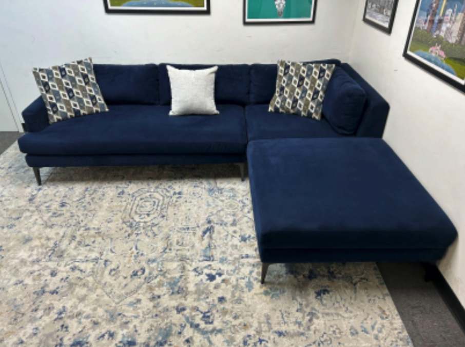 Navy Blue West Elm Sectional